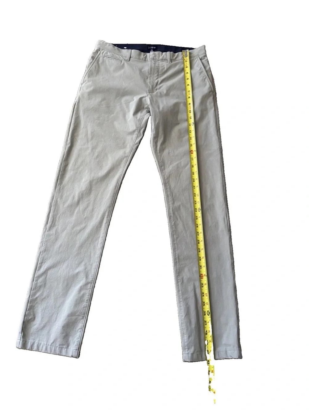 J.Crew Men’s Size W31-L34 Flat Front 484 Slim Tech Pants. Grey. Excellent Cond.